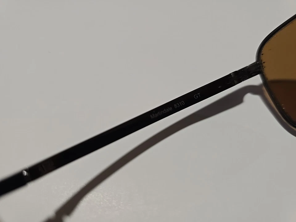 Gafas de sol Serengeti Martindale 8310 Gt negras cromadas rectangulares marcos Italia hombres Foto 3 de 4