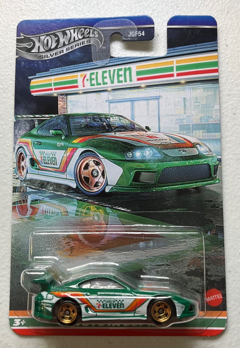Hot Wheels Toyota Supra Silver Series 7 Eleven Diecast 1:64 