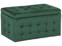 Hocker Mit Stauraum Deckel Samt GrüN Bettbank Truhe FußHocker Modern Michigan