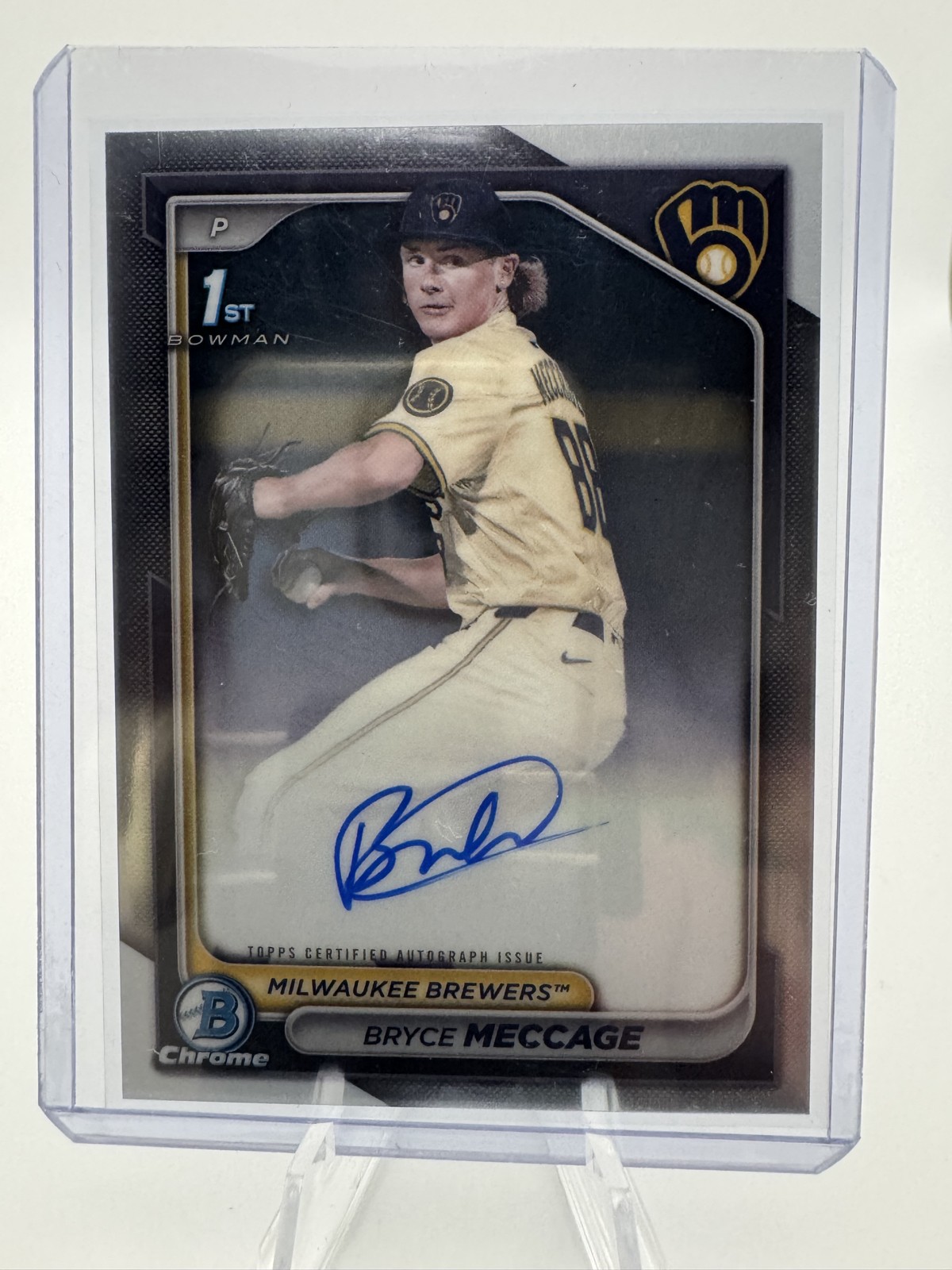 2024 Bowman Draft - Chrome Prospect Autographs Bryce Meccage #CPA-BME (AU, RC)