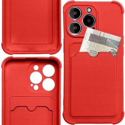 HURTEL HÜLLE FÜR IPHONE 12 PRO MAX MIT GEPANZERTEM SILIKON UND KARTENFACH