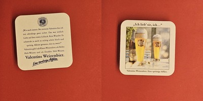 Valentines Wheat Beer ''Anyway...'' Brewery Beer Mat Beer