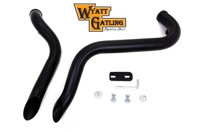 Wyatt Gatling Drag Pipe Set Down Type fits Harley Davidson V-Twin 30-0735