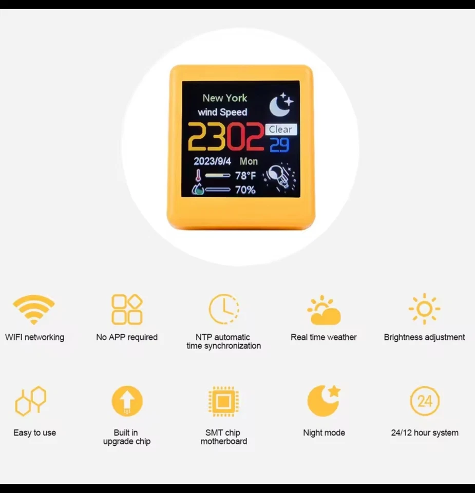 Smart Weather Station Clock, USB Gadget - Image 3 of 4