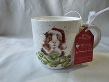 Wrendale Sprouts Weihnachten Meerschweinchen Becher Fine Bone China NEU Royal Worcester