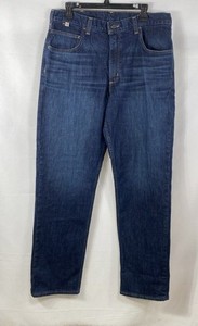 Carhartt Men's 105079 FR Rugged Flex Dark Wash Work Jeans CAT 2 NFPA 2112 34x32