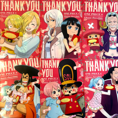 One Piece Clear File Set 6pcs Chocolate Collaboration A4 Limited Not for Sale