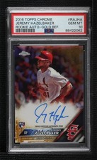 2016 Topps Chrome Rookie Gold Refractor 11/50 Jeremy Hazelbaker PSA 10 Auto 0w9f