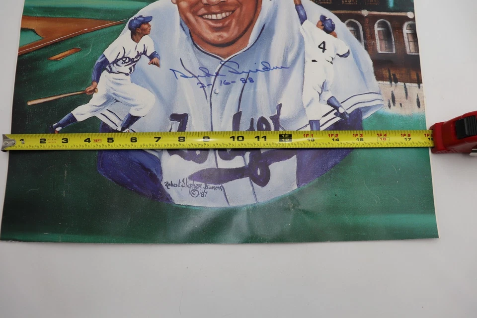 Duke Snider Signed Autographed 18x24 Poster Brooklyn Dodgers - Image 4 of 4