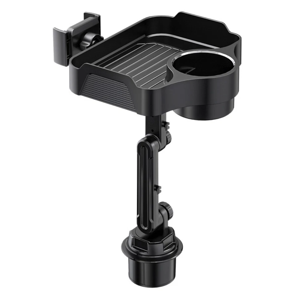 Larger Car Cup Holder Tray 3 in 1 10 inch Car Food Tray Table Phone Holder Mount - Image 4 of 4