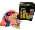 VTG 1961 Barbie & Ken Doll Case w Tons of Clothes Accessories.