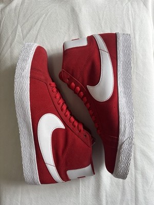 MEN'S NIKE SB ZOOM BLAZER MID RED / WHITE RED 864349-602 SNEAKERS SIZE 8