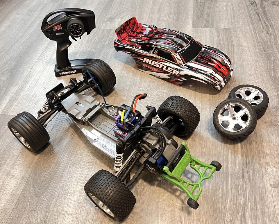 Traxxas Rustler 2WD VXL 3s 4 полюса бесщеточный RC A-RTR модернизированный - Бесплатная доставка - Изображение 2 из 4