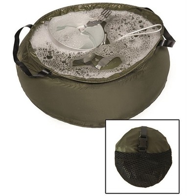 Camping Waschschüssel faltbar 10 l Outdoor faltbarer Waschbehälter oliv Ripstop