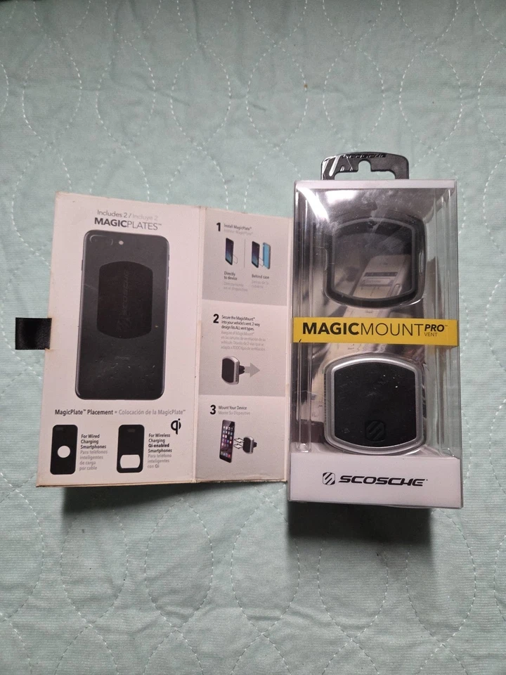 New & Sealed! Scosche MagicMount Pro Magnetic Phone Vent Mount - Black/Silver - Image 2 of 4