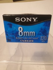Sony 8mm Brilliant Color Sound Standard 120 minutes Video Cassette Tape New D