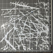 TATTOO GRUNGE SCRATCH Airbrush Custom Paint Stencil Large 11.5  Reusable TORN