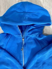Lululemon Scuba Blue Half Zip Hooded Fleece Hoodie w/ Pockets Women s XS