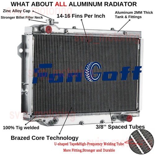 1hz Radiator 4 Row Radiator For 90-98 Toyota Landcruiser 80 Series HDJ80 HZJ80/1HZ ...