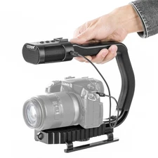 Video Handle Grip with Integrated Microphone for DJI OSMO, Universal Handheld...