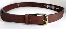 Men's LEVI'S  Full Grain Brown Leather Belt w/Gold Buckle Sz 38 - NEW