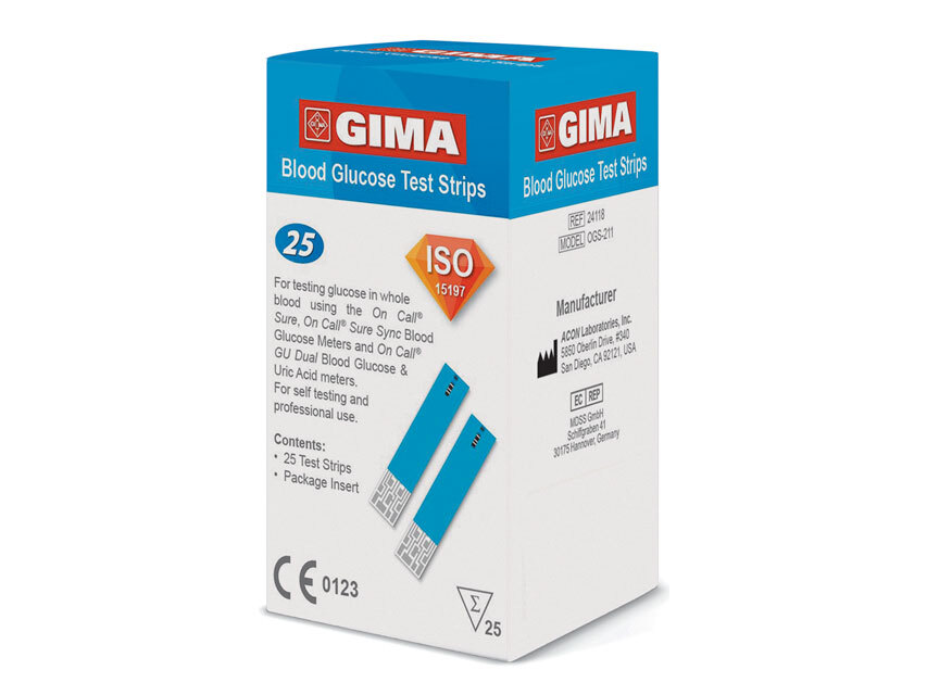 STRISCE GLUCOSIO per GLUCOMETRO GIMA