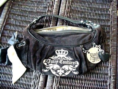juicy couture black velour bag