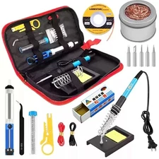 60W Electric Soldering Iron Welding Gun Tool Kit Solder Wire Desoldering Pumps