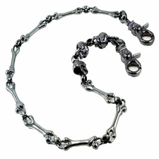 DK Heavy Skull Bone Trucker Rocker Biker Key Jean Wallet Chain (26.5") CS112BLK