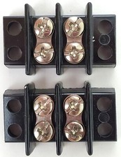 Lot of 2 Cinch Double Row Terminal Strip 2 Position 16 AWG 15 Amp 250V