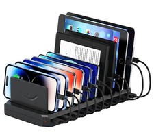 USB Charging Station for Multiple Devices, 10 Port 60W Multiple USB Charger S...