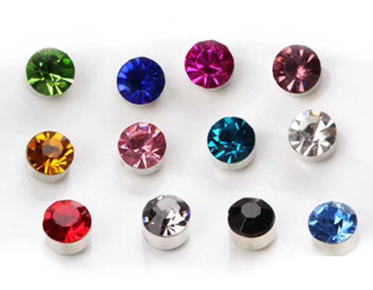 coole Magnet Ohrstecker Ohrring Fake Piercing Plug Ohr Nase Unisex 3/4/5/6/7 mm - Bild 4 von 4