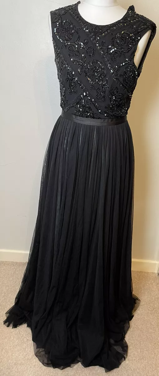 Needle and thread black maxi cheap dress