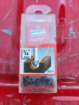 VERMONT AMERICAN - 1/4'' COREBOX DOUBLE FLUTE ROUTER BIT - 1/4'' SHANK NOS
