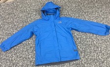 Northface Girls Rain Jacket Women Medium Blue Hyvent Lightweight Windbreaker