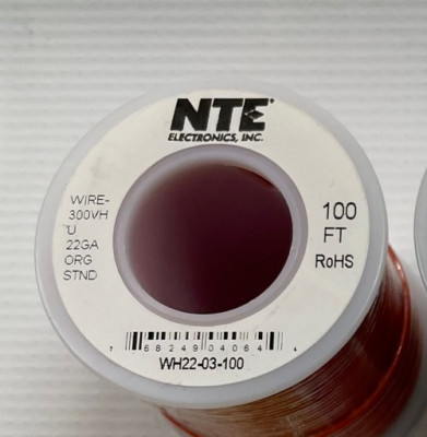 UL1007 300V Litzenleitung, 22 AWG, 300m Rolle - Verzinntes Kupfer, Für Elektronik, LEDs, Auto (rot)