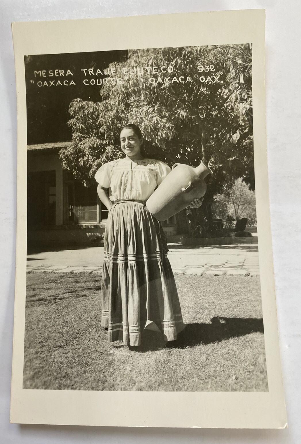 Postal De Colección RPPC~ Tribunales Mesera Viaje San José Huatla Oaxaca~ Oaxaca México