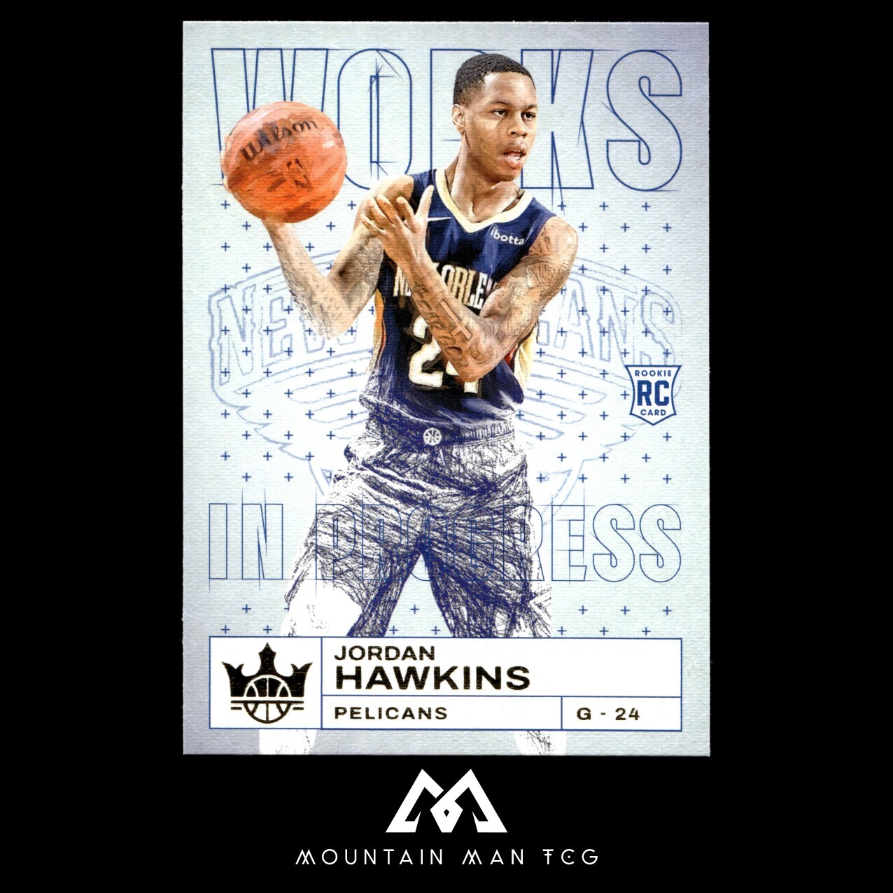2023-24 Panini Court Kings - Works in Progress #1 Jordan Hawkins (RC)