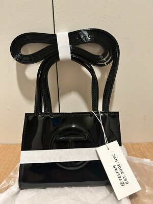 Telfar Small Patent Black Shopping Bag Tote Party | eBay