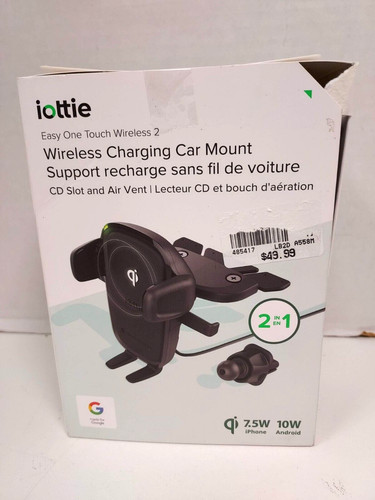 Iottie Easy One Touch Wireless 2 Qi Charging Car CD Slot / Air Vent Phone Mount