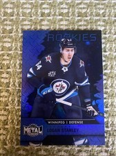 2020-21 Skybox Metal Universe Blue Spectrum LOGAN STANLEY Rookies RC Winnipeg
