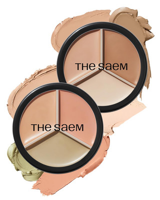 THE SAEM Cover Perfection Triple Pot Concealer 01 Correct Beige + 02 Contour Bei