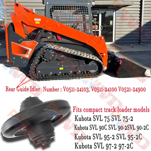 2x Rueda loca trasera para cargador de orugas pesado Kubota SVL75 SVL75-2 SVL90 SVL95-2 SVL97-2 - Imagen 5 de 14