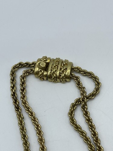 Vintage 1980's Pierre Cardin Paris 24" Goldtone Double Strand Necklace - Picture 3 of 6