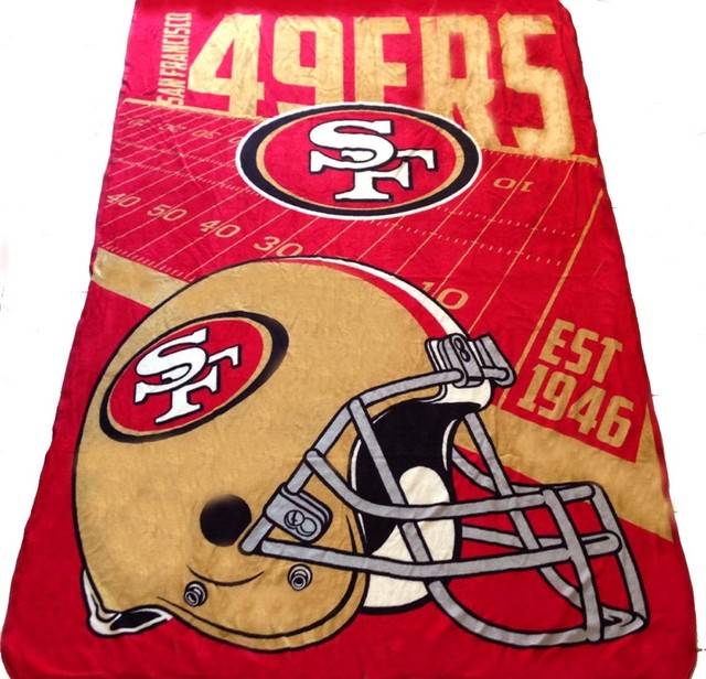 San Francisco 49ers blanket 62x90 XXL FREE SHIPPING Lightweigt NFL Niners throw | eBay