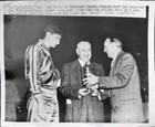 1949 NCAA CHAMPIONS KENTUCKY PHOTO ADOLPH RUPP ALEX GROZA BASKETBALL NBA TROPHY