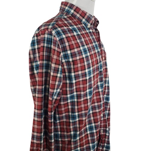 American Eagle Outfitters Casual Shirt Mens Size XL Red Blue Plaid Classic Fit - Picture 4 of 9