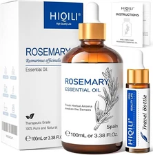 HIQILI Rosemary Essential Oil, 100% Pure & Natural, for Hair Growth,