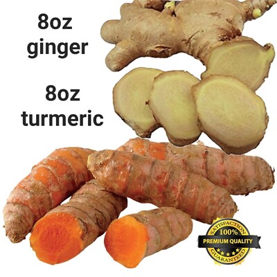 Turmeric and Ginger Roots 8oz each, Fresh, Herbal, Non GMO