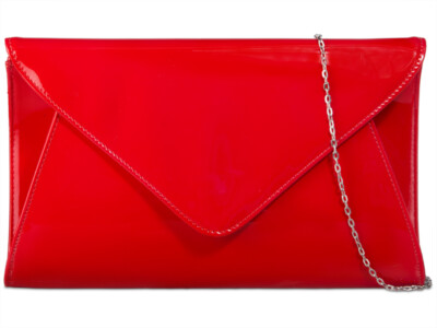 Große Damen Lack Umschlag Clutch Tasche Wetlook Freizeit Abschlussball Party Mädchen Abend
